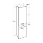 Hanah Home Armario Multiusos Blanco con Estantes y Cajón Adr-621-Pp-1